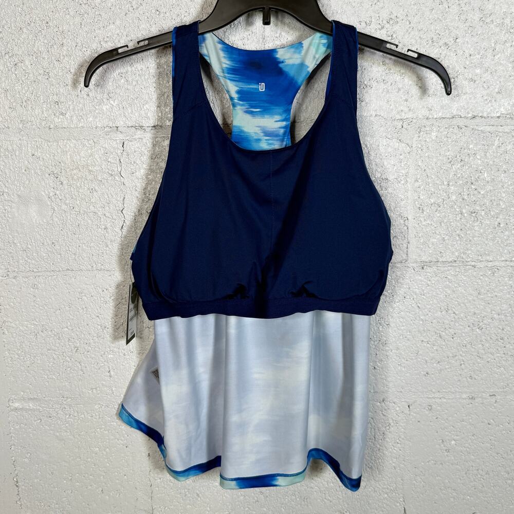 Id Ideology Blue Shelf-Bra Tank Top - Picture 6 of 10